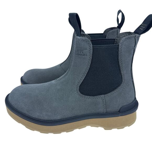 Sorel HI-Line Chelsea Boots Women 7.5 Waterproof Suede Quarry Tawny Buff Pull On - Picture 4 of 9